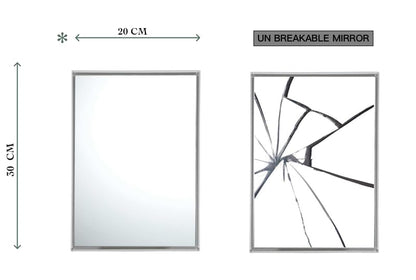 Mirror Sticker for Wall(Oval+Rectangular) Pack of 2 (BUY 1 GET 1 FREE)